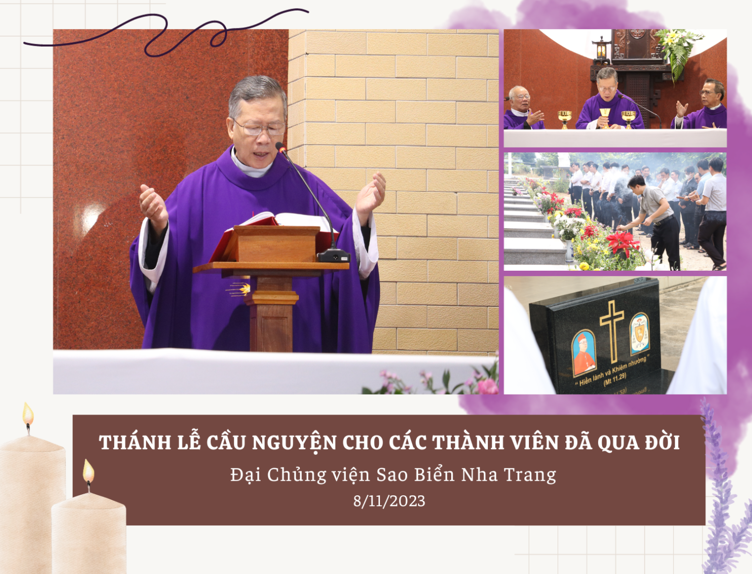 Đại Chủng viện Sao Biển d&acirc;ng th&aacute;nh lễ cầu nguyện cho c&aacute;c th&agrave;nh vi&ecirc;n đ&atilde; qua đời